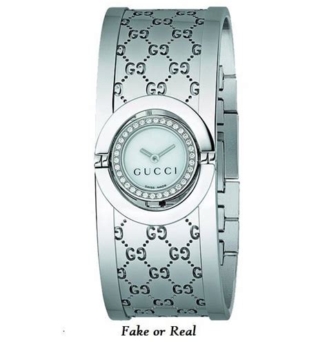 fake ladies two toned gucci quartz watch|how to identify gucci watches.